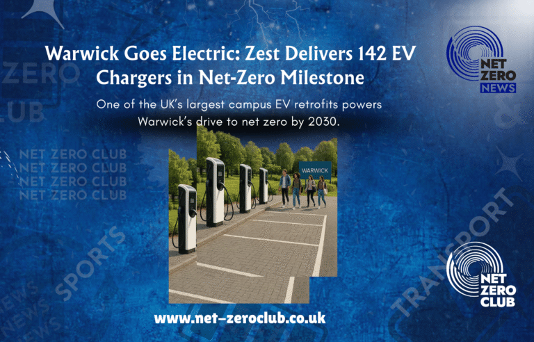 Net-zero boost as Zest completes EV charging retrofit at Warwick