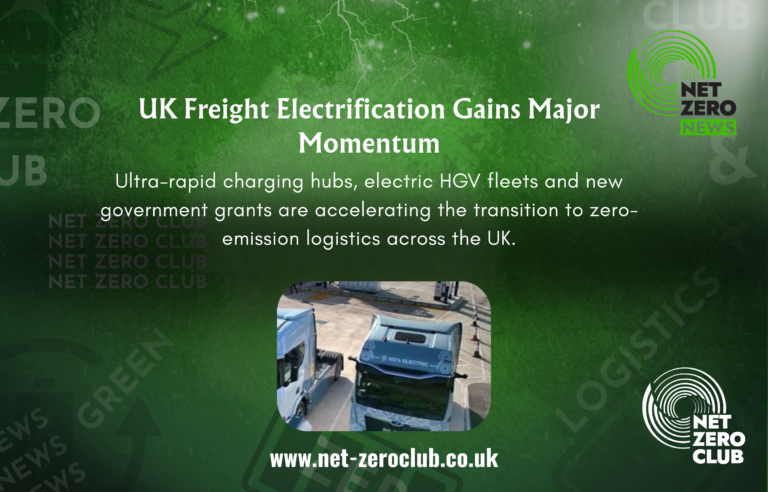 UK Accelerates Decarbonisation of Freight with Major Green Logistics Advances